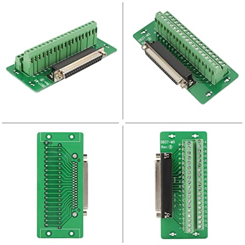DB37 DIN Rail Mount Interface Module Male Female Connector Breakout Board Terminal Blocks Module Compact Structure PCB Carrier Long (Female Head) Female Head
