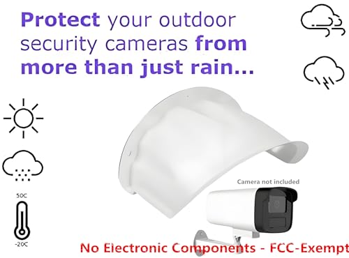 2-Pack Weatherproof Universal Security Camera Sun Rain Shade Cover – Compatible with Hikvision, Nest, Ring, Arlo,LED Lights – All-Weather Protection for Outdoor Dome & Bullet Cameras