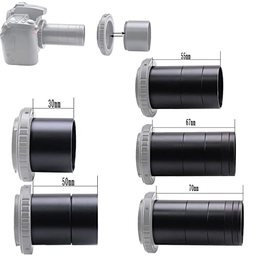 M42 T2 Extension Tube Kit for Telescope, M42x0.75, 7-Piece Extension Tube Set – 1.25" / 7-Piece