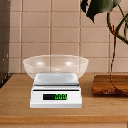 STOBOK 2Pcs Kitchen Scale Tray Plastic Round Pan with Capacity Mark for Food Weighing and Baking Cooking Accessories