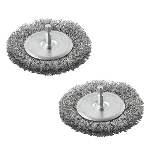 2pcs Stainless Steel Electric Joint Brush Replacement Part, Wire Brush Set Joint Cleaner Accessories, Wire Brush Diameter 100mm