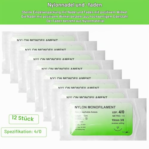 36 Pieces Suture Material Refill for Surgical Suture, Ideal Suture Exercise Thread for Students, Gift for Medical Students, Veterinary Students and Nurses