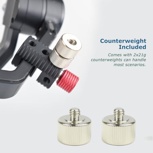Universal Gimbal Counterweight Kit with Balance Weight Mounting Clamp and 2 pcs Counterweights for DJI Ronin S/SC/RS2/RSC2/RS3/RS4 Zhiyun Weebill S Crane Gimbal Stabilizers Accessories