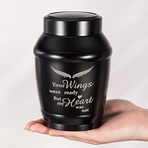SOITIS 5.5" Wings Urns for Ashes Medium Urns for Human Ashes for Women Men