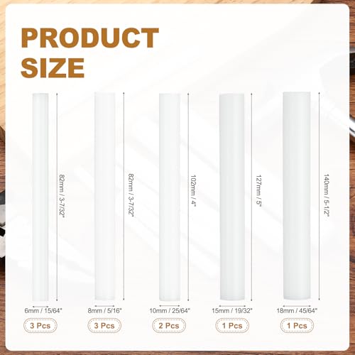 HARFINGTON 10-piece nylon drift punch rod set, 15/64 to 45/64 inch sizes, arranged together