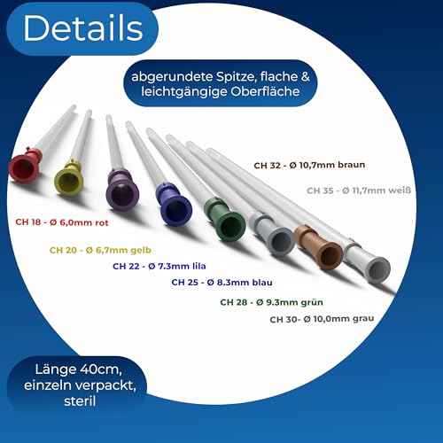 10 x Flexible Enema Aid I Intestinal Tube for Irrigator Set/Enema Cup I Choice of Sizes (CH 25 - Diameter 8.3 mm) CH 25 - Ø 8,3mm