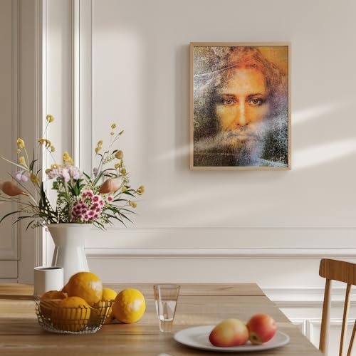 Jesus Portrait Christian Wall Art - 11x14 Religious Artwork - Inspirational Spiritual Home Decor - Catholic Gift for Living Room Office Bedroom - Sacred Traditional Faith Picture - Unframed 11"L x 14"W