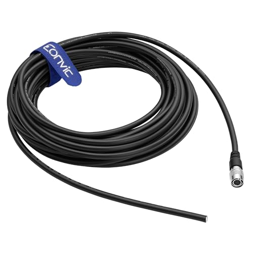 HR10A-7P-6S Hirose 6 Pin Female to Open End High Flex Twisted Power I/O Cable for Cognex Hikvision Basler Keyence Sony AVT GIGE CCD Industrial Cameras 15M/49.2ft Straight