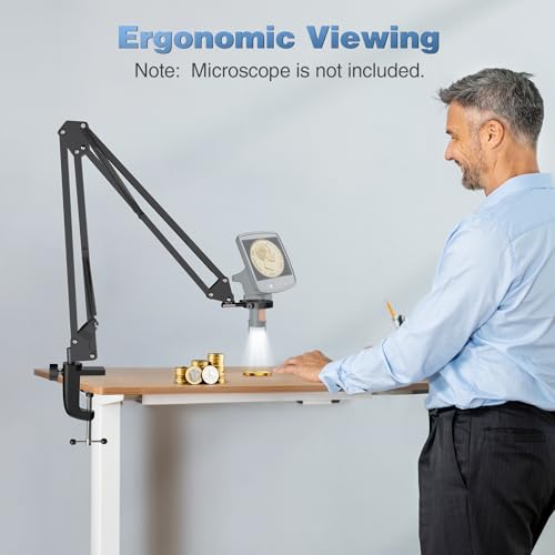 Hayve Microscope Arm Stand，Adjustable Metal Bracket with Clamp 1.65（For MS1,MS3)