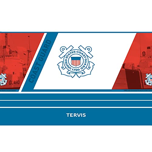 Tervis Traveler Coast Guard Forever Proud Triple Walled Insulated Tumbler Travel Cup Keeps Drinks Cold & Hot, 20oz, Stainless Steel Multicolor