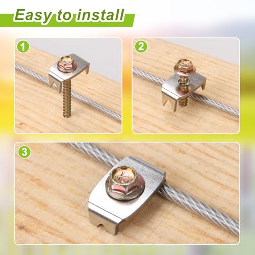 Insaga Fence Staples 50 Pack Reusable Wire Fence Fasteners for Softwood 1.8''x50pcs