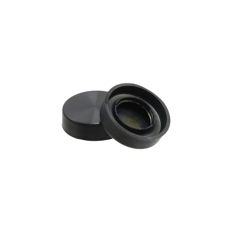 [Australia - AusPower] - Decorative Mirror Screws Black Cap Cover Nails 0.65"/16mm Cap Dia 304 Stainless Steel Screw Covers Caps Brushed -12pcs 