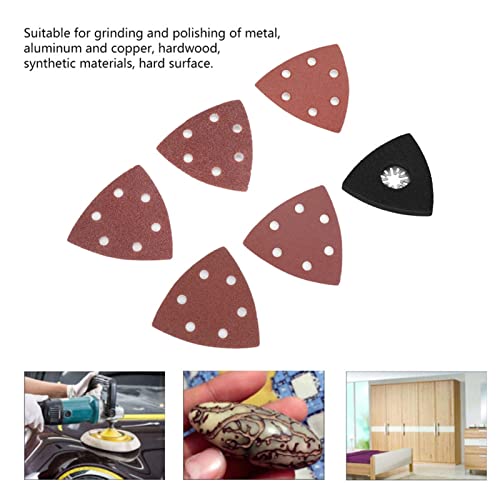 Pack of 101 Delta Sandpaper Triangular Sander, Sanding Pads Multi Sander, Sanding Set for Oscillating Multi Tool Cutting Cutter Pad