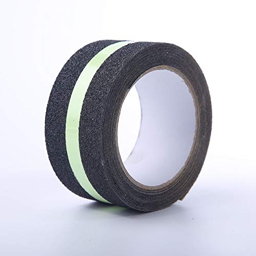 Anti Slip Traction Tape High Grip Adhesive Sticky Backed Safety Flooring Glow in Dark Stripe for Stairs Tread Step Luminous Green (2 Inch x 16.4 Ft) Luminous Green (2 Inch x 16.4 Ft)