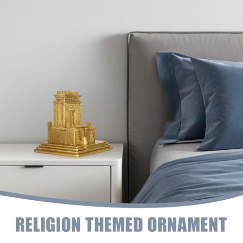 Jerusalem Model for Home Decor Holy Temple Sculpture Miniature Model Resin Gold