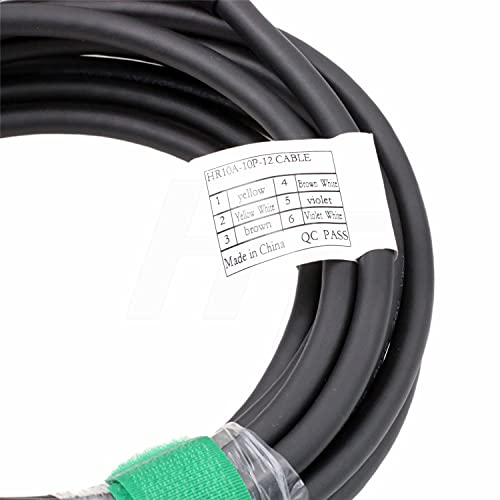 Hirose 12 Pin Female HR10A-10P-12S to Flying Cable for Allied AVT GigE, Sony DXC, Panasonic, Hitachi, Jai, Basler, Dalsa, Teli, Toshiba Camera (Straight 12-pin, 1 m) Straight 12-pin
