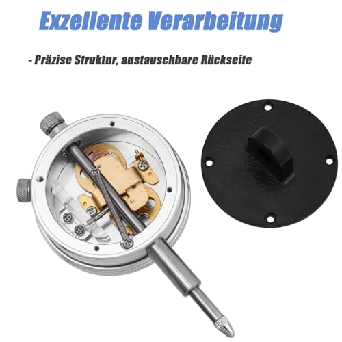 Mesee Precision Dial Gauge 0-10mm Mechanical Dial Gauge High Precision Dial | Industrial Dial Indicators, Micrometer Dial Gauge Probe Display Dial Accuracy 0.01mm Dial Test Indicator