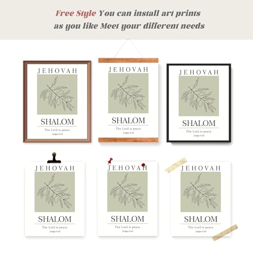 LARTSFRO Christian Wall Art Decor, Scripture Art Wall Decor, Jehovah Bible Verse Posters, Christian Gifts for Women, Christian Gifts, Posters for Room Aesthetic, 10x8 Inch Set of 4 Unframed