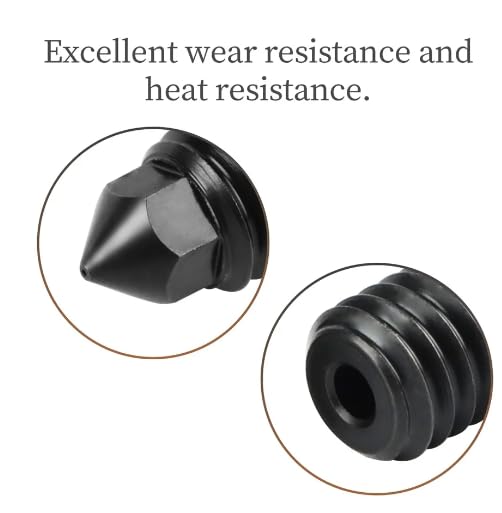 [Australia - AusPower] - 2 Pack 3D Printer Upgraded Nozzle Hardened Steel Clone High Flow High-Temperature Single Hole Nozzle for Bambu Lab x1c p1p Upgraded Hotend (0.6mm) 0.6mm 