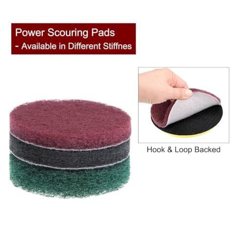 TA-VIGOR 3 Inch Drill Scrub Pads 800-1000 Grit Abrasive Scouring Pad 8pc Grey 800-1000 Grit, 8pc