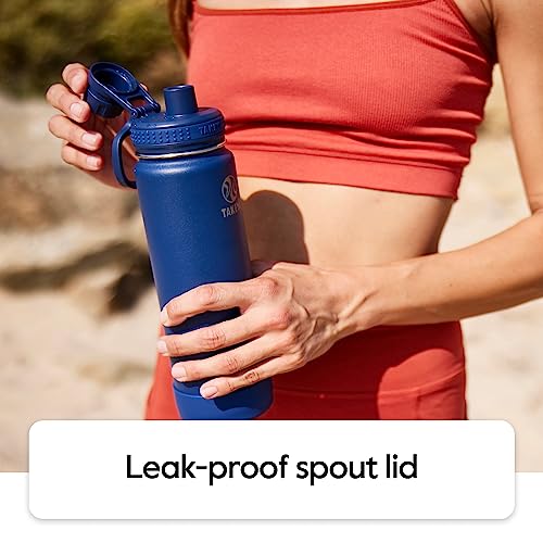 Takeya Actives Water Bottle with Spout Lid - Bottle with Double Stainless Steel Insulation - Dishwasher Safe & BPA-Free - Bottle with Spout Lid & Removable Bumper - 40 oz, Pink Lavender 40 Ounces