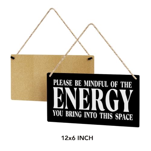 Black wall Art Meditation Room Decoration Spiritual Decor Wooden Wall Sign Energy-Black