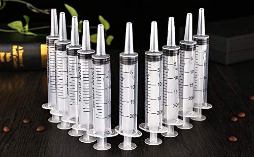 Pack of 30 20 ml Syringes with Protective Caps for Small Pet Feeding Industrial Precision Application Pack of 30 - 20 ml