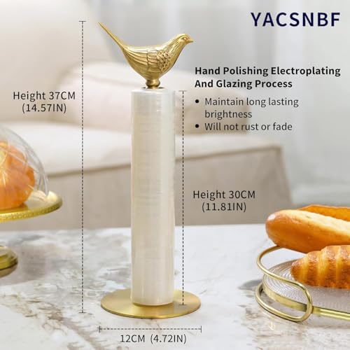Luxurious Gold Paper Towel Holder Countertop, Brass Paper Towel Holder for Kitchen, Unique Gold Bird Decor - Sturdy, Durable, and Elegant Home Decor for Kitchen