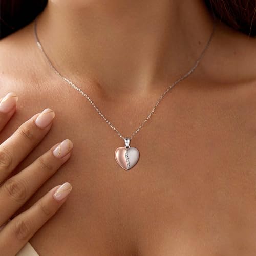Sariel Dual Urn Pendant Necklace 925 Sterling Silver Heart-2