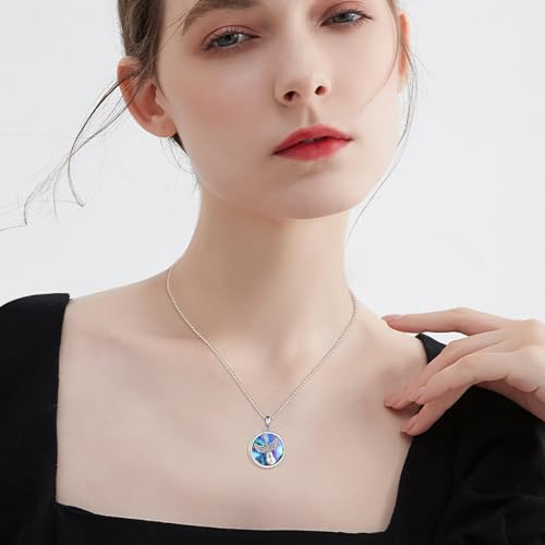 YFN Guitar Urn Necklaces for Ashes for Women Sterling Silver Abalone Shell Cremation Necklace Jewelry for Loved Ones urn 3
