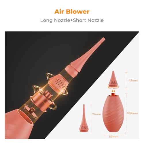 K&F CONCEPT Camera Air Blower, with Long Nozzle/Short Nozzle Switch Design