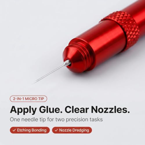 HUBEST glue applicator with 0.3mm stainless steel tip and nozzle cleaner for model adhesive dispenser