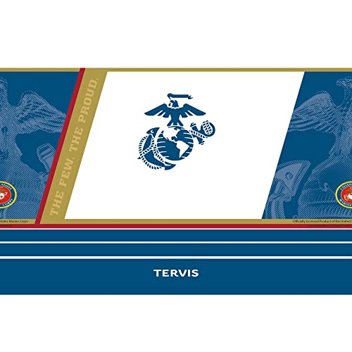 Tervis Traveler Marines Forever Proud Triple Walled Insulated Tumbler Travel Cup Keeps Drinks Cold & Hot, 30oz, Stainless Steel