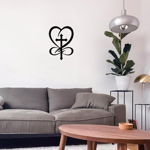Infinity Heart Cross Wall Decor, Metal Crosses Wall Art for Home Decor