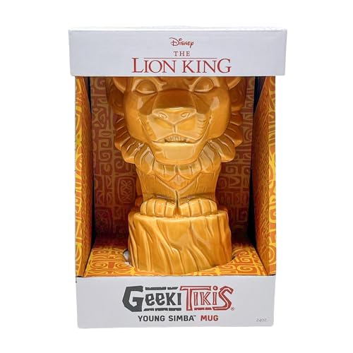 Geeki Tikis Disney The Lion King Young Simba Ceramic Mug | Party Cocktail Tumbler For Liquor And Beverages | Holds 21 Ounces