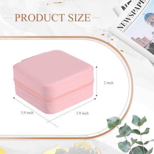 6 Pcs Small Jewelry Box, Portable Travel Case PU Leather Organizer