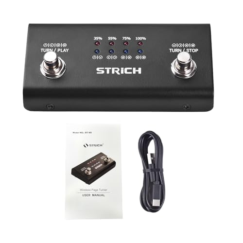 Wireless Page Turner Pedal Bluetooth Foot Controller for Music