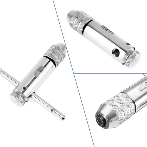 Set of 2 tool holders for taps, adjustable tool holder, tap wrench for M3-M8/M5-M12 taps, material alloy steel thread cutter holder