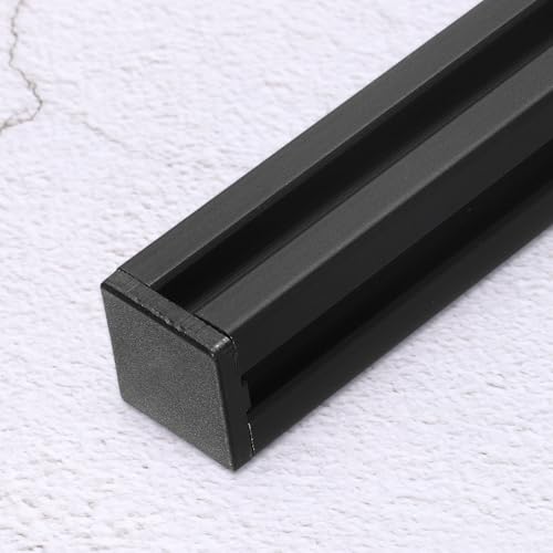 sourcing map 4 Pcs t Slot 2020 Aluminum Extrusion Profile 250mm 10 inch, European Standard Anodized Black Linear Rail Extrusion Frame for 3D Printer, CNC Machine