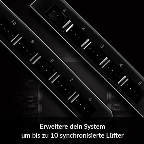 ARCTIC Case Fan Hub - 10-Way PWM Fan Splitter | With SATA Power, case fan