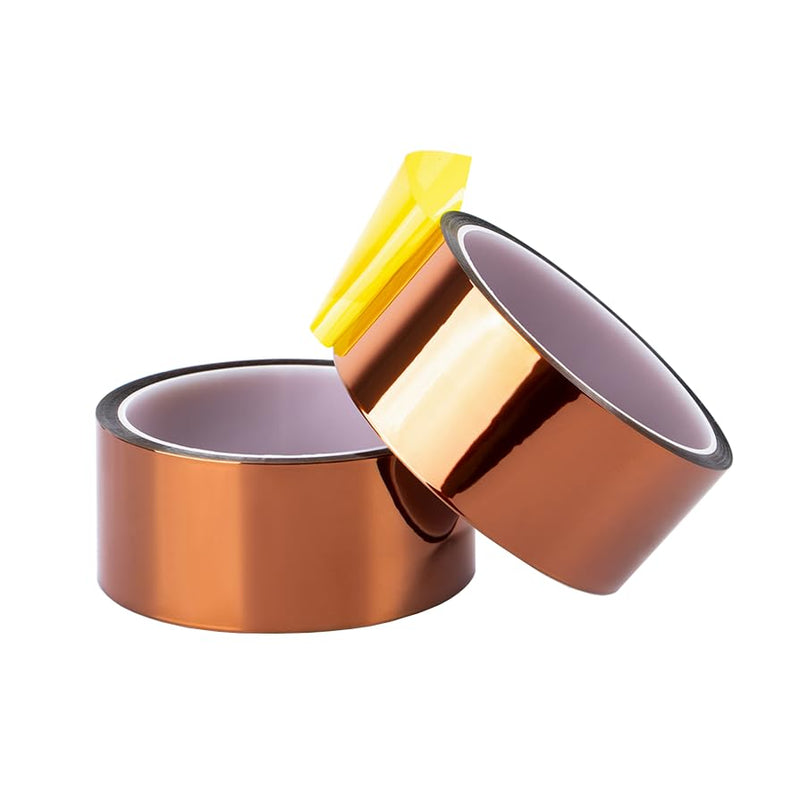 KR. LIF 2 Rolls Heat Resistant Tape for Sublimation, 10mm x 25m (82ft) – No Residue Heat Transfer Polyimide Tape for Heat Press, Vinyl, Electronics, Soldering, Circuit Boards