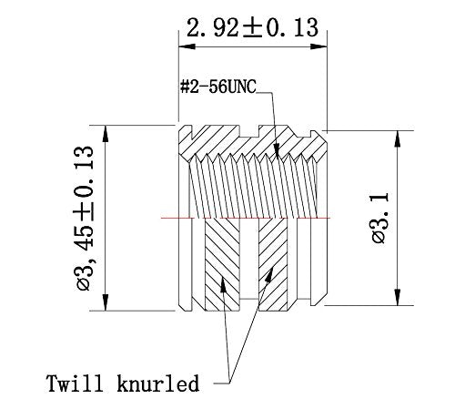 [Australia - AusPower] - [initeq] #2#2-56 Threaded Heat Set Inserts for 3D Printing (50, Short) 50 