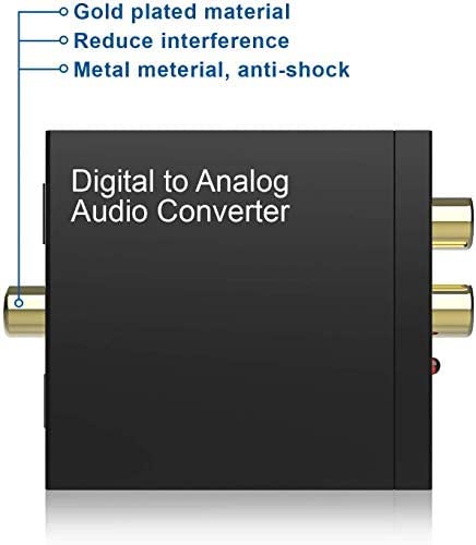 [Australia - AusPower] - DAC 192KHz Digital to Analog Audio Converter, Optical to RCA Adapter with Optical Coaxial Cable, Toslink Optical to 3.5mm Adapter for PS4 HD DVD Home Cinema Systems 