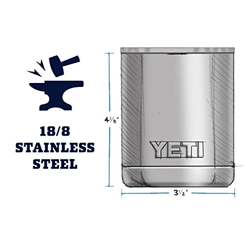 YETI Rambler 10 oz Lowball, Vacuum Insulated, Stainless Steel with Standard Lid White