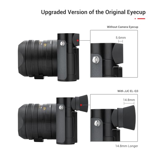 Extended Q3 43 Eyecup Eyepiece, Soft Silicon Camera Eye Cup Viewfinder Eyeshade Cover Protector Special Designed for Leica Q3 43 & Q3 Camera, Block Stray Lighting Q3 43 Camera Accessories