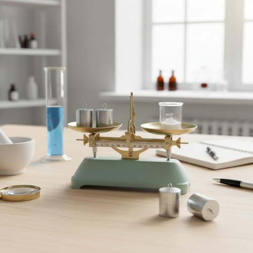200g Precision Calibration Weight Set for Highest Accuracy, Chrome-plated Steel, 4-Piece with Hooks, Compact Storage Box for Laboratory and School Supplies
