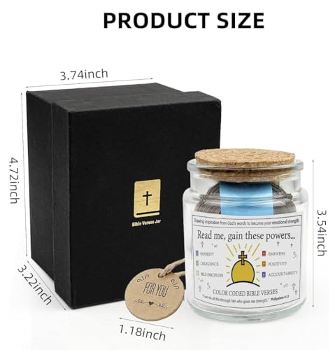 Christian Faith Gift for Women - Colorful Bible Verse Prayer Jar