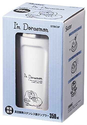 Skater STBC3F-A Vacuum Stainless Steel Insulated Coffee Tumbler, Small, 11.8 fl oz (350 ml), Doraemon