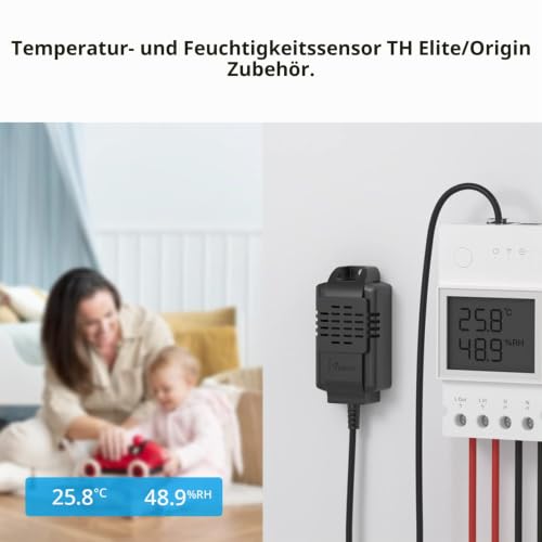 SONOFF THS01 Temp and Humi Sensor, Temperature and Floor Sensor Works with THR320D Elite/THR316D Elite/THR320D Origin/THR316D Origin, SONOFF TH Elite/TH Origine Accessories