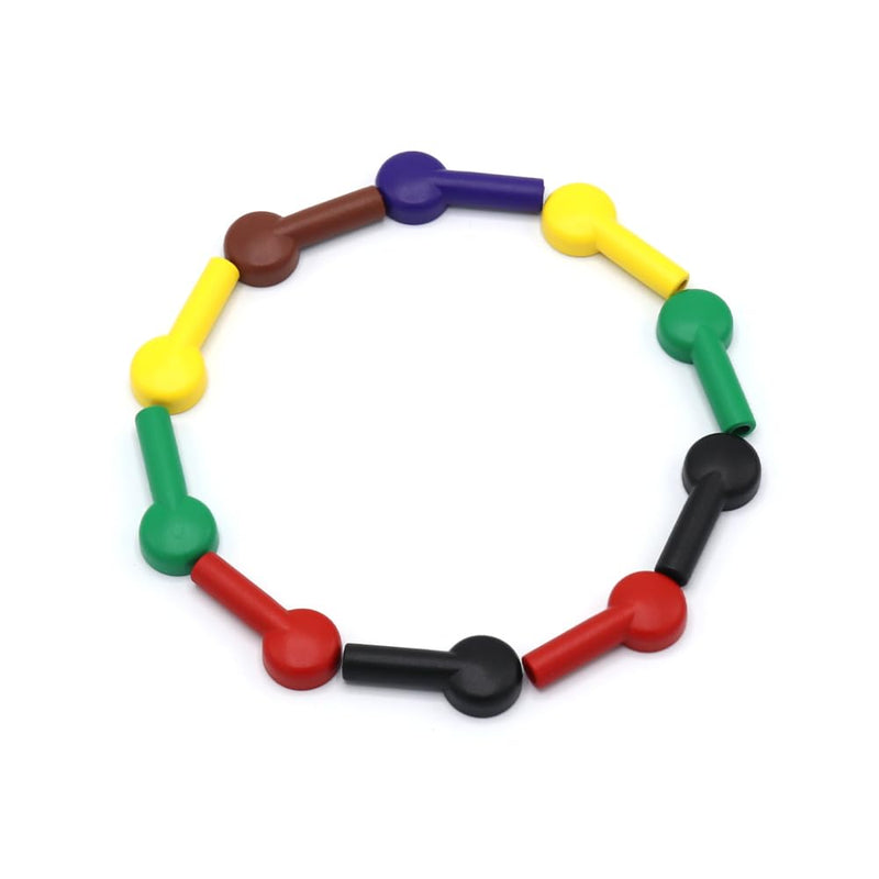 Skmeditec 10pcs ECG/ECG Banana Snap Adapter for Electrode Multicolored Multi-Coloured